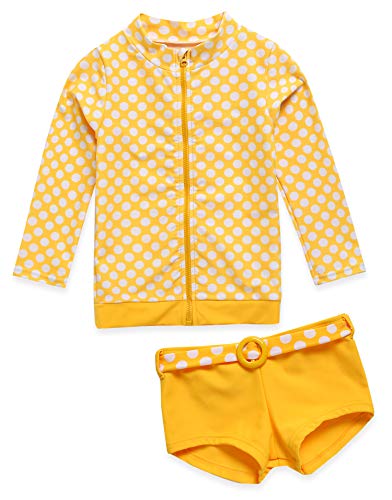 Image of VAENAIT BABY Girls Rash Guard Swimsuit UPF 50+ Long Sleeve Toddler Bathing Suit Ribbon Stawberry Floral Fruit for 2~8Years