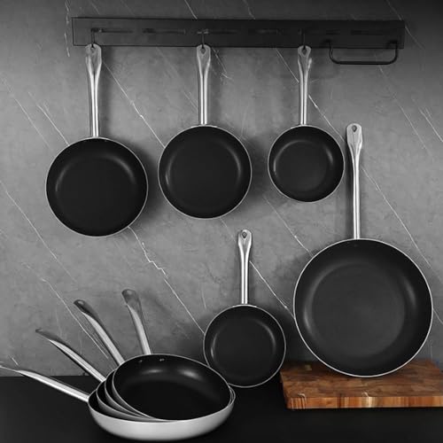 Wok con superficie antiadherente de acero inoxidable 12.6in miniatura 6