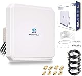 Maswell 4MIMO_Ultra: 4G LTE 5G Panel Antenna, 10dBi High Gain 4X4 MIMO External Antenna, 600-8000MHz for 4G/5G Routers & Gateways for T-Mobile Home Internet, Verizon, AT&T, WiFi 7 Ready (Complete Kit)