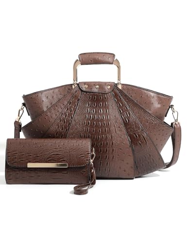 Image of Bag Woman Large Capacity Leather Purse Fashion Designer Metal Top Handle Handbags Women Crossbody Large Bags for Women Tote