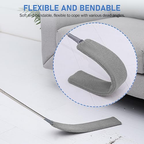 Image of SetSail Dusters for Cleaning, 100-inch Extra-Long Floor Duster with Extension Pole Bendable Microfiber Head Washable Ceiling Fan Cleaner Duster for High Ceilings, Furniture