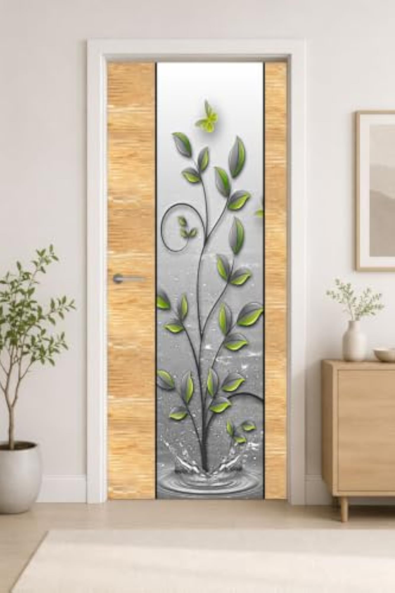 Self Adhesive Waterproof & Dustproof PVC Door Wallpaper