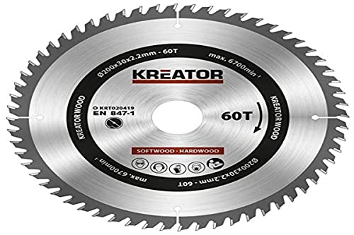 KREATOR KRT020419 - Disco de sierra madera 200mm60d