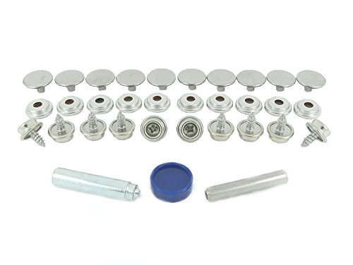 Boutons pression arrachés solution de remplacement inox 304 vis bois kit de réparation 7 mm - 2
