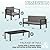HOWSVN 4 Piece Modern Aluminum Patio Furniture Set, Outdoor Metal Seating Sets, Patio Sectional Conversation Set with Soft Cushion and Coffee Table (4 Piece Set)
