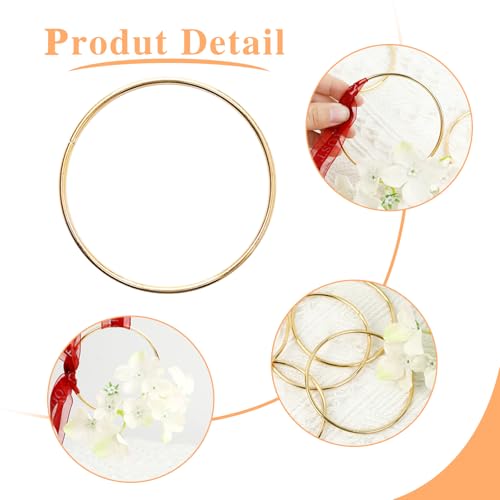 20 Pcs 2 Inch Metal Rings for Craft Gold Hoops Floral Macrame Hoops Rings for DIY Crafts Macrame Dream Catchers Supplies(Gold,2 Inch) - Image 3