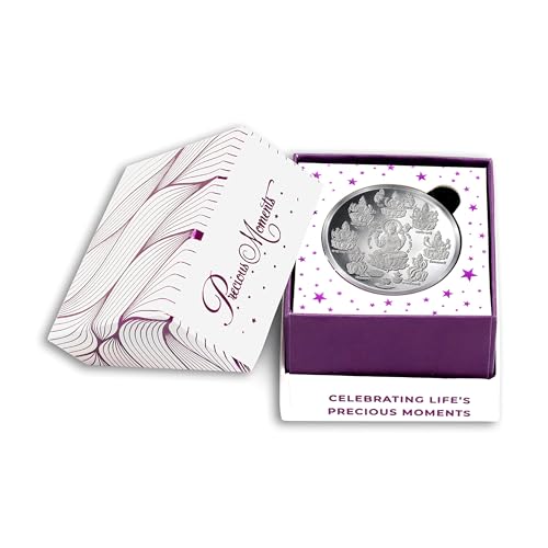Image of ACPL Precious Moments BIS Hallmarked Ashta Laxmi Silver Coin 999 Pure with Gift Box
