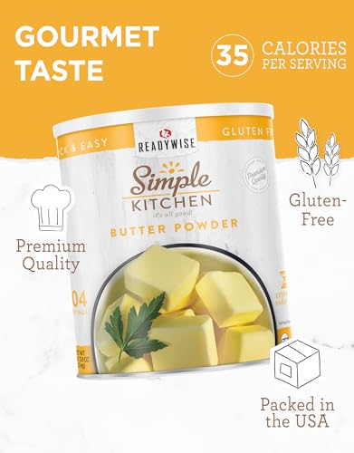 Image of SIMPLE KITCHEN Dehydrated Butter Powder #10 Can, 204 Servings, Camping