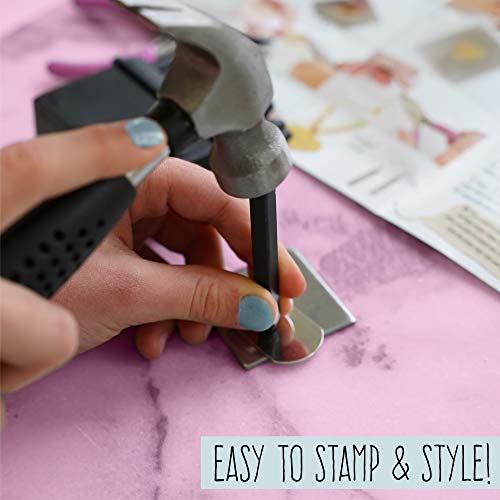 STMT-DIY-Hand-Stamped-DIY-Personalized-Stamp-Jewelry-Great-Teenage-Birthday-Gift-Unique-Handmade-Jewelry-Name-Plates-Bead-Kits-for-Kids-Teens-Adults-Ages-14