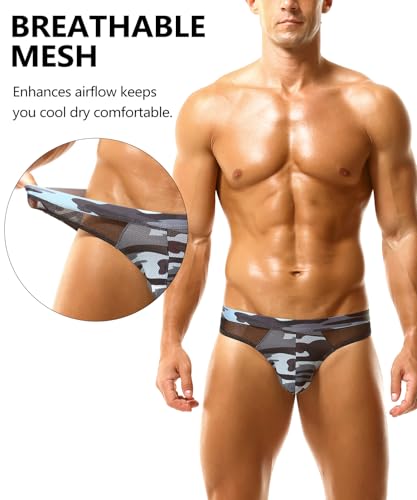 Men's Underwear Sexy Bulge Enhancing Pouch Stretch Moisture-Wicking Micro Mesh Briefs4