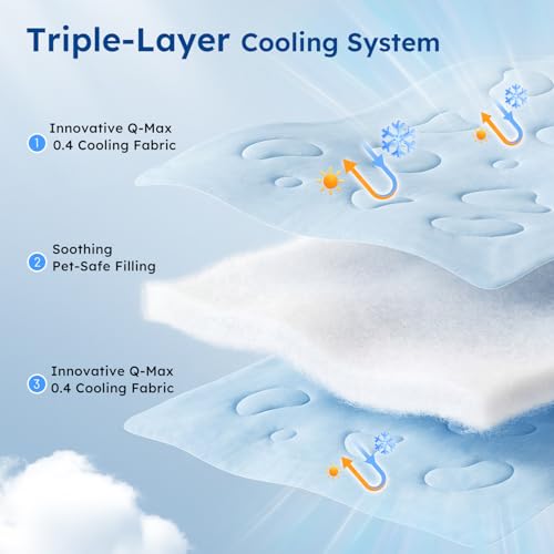 ZOMISIA Cooling Blanket for Large Dogs - High Cold Washable Pet Blanket, Travel Soft Dog Summer Essentials, Grey, 40"x50" - Image 3