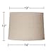 Set of 2 Natural Linen Medium Drum Lamp Shades 13