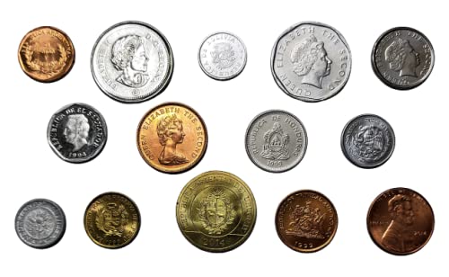 Novelty collections-13 Americas Coins-Minimum 8 Countries (All UNC)- Multi Color