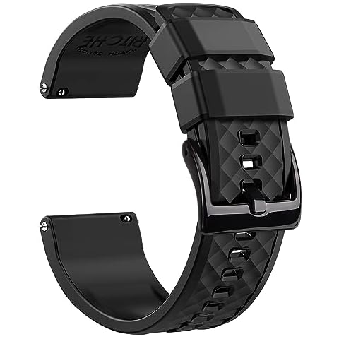 Ritche Christmas Gift 22mm Silicone Watch Band Compatible with Samsung Galaxy Watch 3 (45mm) Samsung Gear S3 Classic Watch Quick Release Rubber Watch Bands for Men Women, Valentine's Day Gifts for Him or Her, White Elephant Gifts, Stocking Stuffers for Men Cover