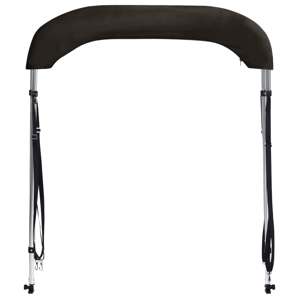Bimini Top a 2 archi, nero, 180 x 130 x 110 cm, resistente alle intemperie, protezione UV, durevole, per yacht, barca, barca a motore, barca a vela e gommoni, con custodia protettiva, in