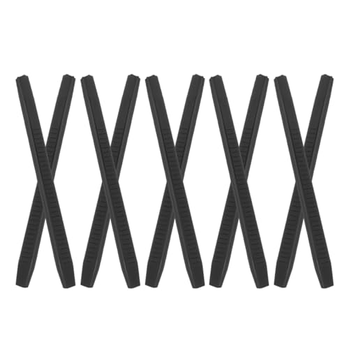 WOONEKY 10 Pairs Spectacle Temples Round Reading Glasses Aunglasses Eye Glasses Ear Clips Glasses Rack Eyeglasses Holder Fixer Sunglasses Round Circle Sunglasses Eyeglass Frames Black PC