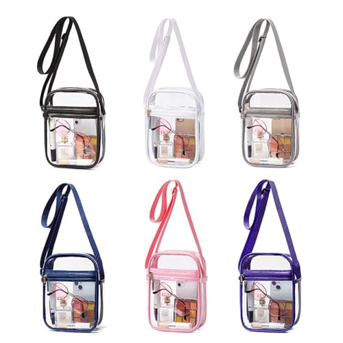 Transparent Crossbody Bag with Adjustable Shoulder Strap,Front Pocket for Concerts Sports Festivals2