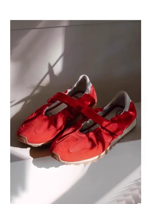 Sneakerina Ballet Sneaker Shoes For Women Girls Mary Janes Flats Cute Casual Lightweight Running Soft - Y2K Retro Non Slip Tennis & Racquet Sport Preppy Elegant Athleisure Trendy Comfortable Walking4