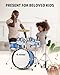 Kids Drum Sets-Donner 5-Piece for Beginners,14 inch Junior Drum Kit, with Adjustable Throne, Cymbal, Hi-Hat, Pedal & Drumstick, Present for Child-Blue