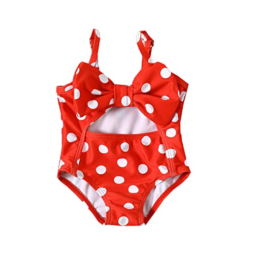 Swimsuit 5t Girls Toddler Summer Sleeveless Girls Polka Dot Red Black Yellow Swimwear Swimsuit Swimming Suit