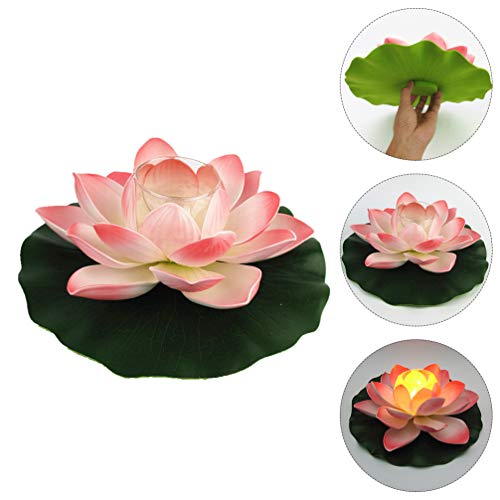 Uonlytech Lotus Desejando Lotus Flutuante À Prova D' Água Luz Luz Luz CONDUZIDA Da Lagoa Lotus Pisc