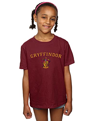 Harry Potter Girls Gryffindor Crest T-Shirt Burgundy 3-4 Years