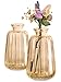 Produktbild Kleine Glasvasen für Tischdeko - 12er Set - Vintage Stil - Runde Minivasen - Spülmaschinenfest - Perfekt für Hochzeit Tischdeko - Gold