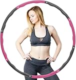 Lättatt Montaje: Hula hoops kan anpassas hasta olikakroppsformerochåldrar, 8löstagbaradelar, 6 delar a 73 cm: lämpligförbarn, 7 delar a 84 cm: lämpligförpersonersomvägeruppuntil 50 kg. 8 secciones, 95 cm diferentes: lämplig förpersoneröver 50 kg
