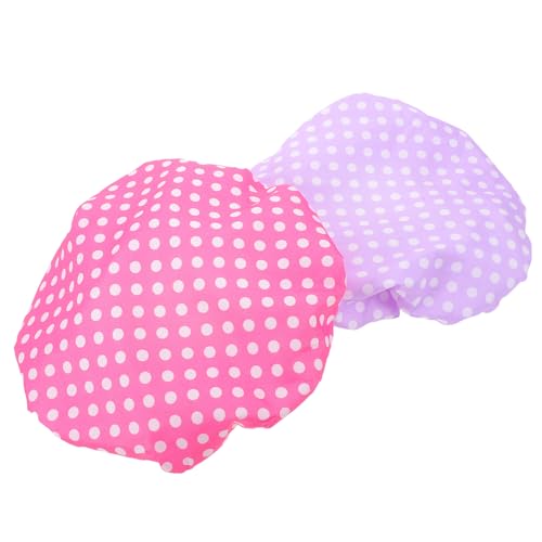 Gogogmee 2 Piezas Tapa de ducha de doble capa gorros de ducha de cabello largo de cabello corto elástica impermeable EVA