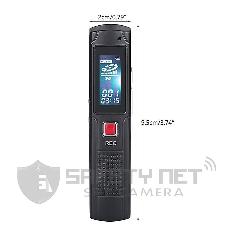 SAFETYTNET Mini Long Voice Recorder | 8GB Inbuilt Digital Steel Stereo Voice Recorder | High Smartphone Sound Recording Mini MP3 Player Recorder | Indoor & Outdoor Use Portable Recorder 1