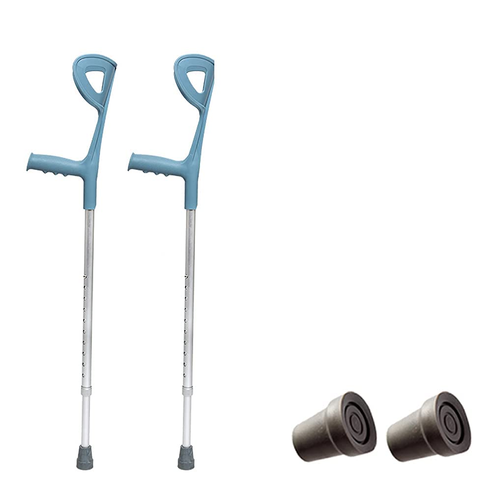 Muleta médica de antebrazo de Aluminio para Adultos, muletas Ajustables para Caminar, puño Abierto, Mango ergonómico con Agarre cómodo, Gris