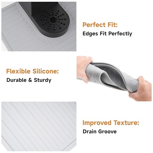Image of Silicone Coffee Mat for Keurig K-Mini Coffee Maker, Coffee Bar Mat for Countertop, Coffee Bar Accessory, Espresso Machine Accessories, Splash-proof, Easy to Move, Dishwasher Safe