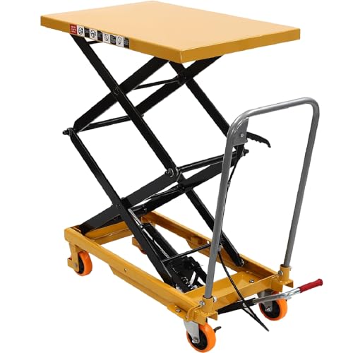 Hydraulic Scissor Cart Lift Table 330lbs Capacity 45