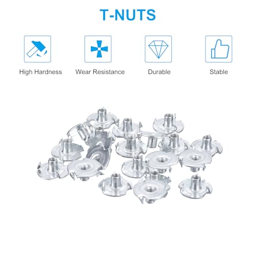 Écrous en T anti-rotation #8-32 uxcell pour stabiliser les assemblages bois