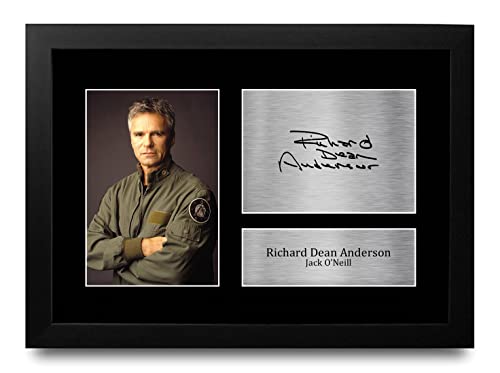 Cadeau Stargate SG-1 photo signée Richard Dean A4 encadré pour fan TV