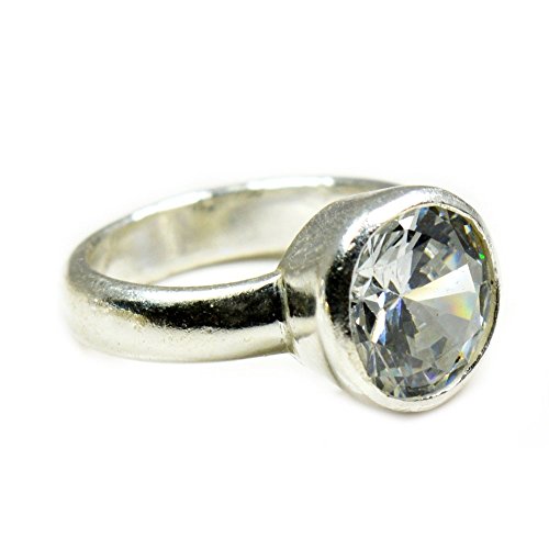 Bague argent sterling pour femme et oxyde de zircon 7 carats idéale pour sublimer vos soirées