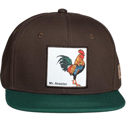 Image of EDTREK Performance Outdoorsman Snapback Truck Hat with Flat Brim - Unique Animal Embroidery