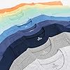 HonestBaby 10 Pack Long Sleeve T Shirts 100% Organic Cotton for Toddler, Boys, Girls, Rainbow Blues, 5T #3