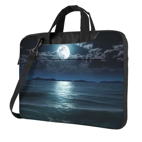 Sac portable imprimé lune résistant et durable avec compartiment protégé