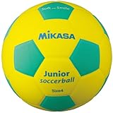 ミカサ(MIKASA) ジュニア サッカーボール 4号 スマイルサッカー (小学生用) 約180g イエロー/グリーン 貼りボール SF4J-YLG 推奨内圧0.10~0.15(kgf/㎠)