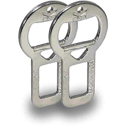 Bottle Opener by Tikit | Attachable Keychain Bottle Opener (Chome 2-Pack)