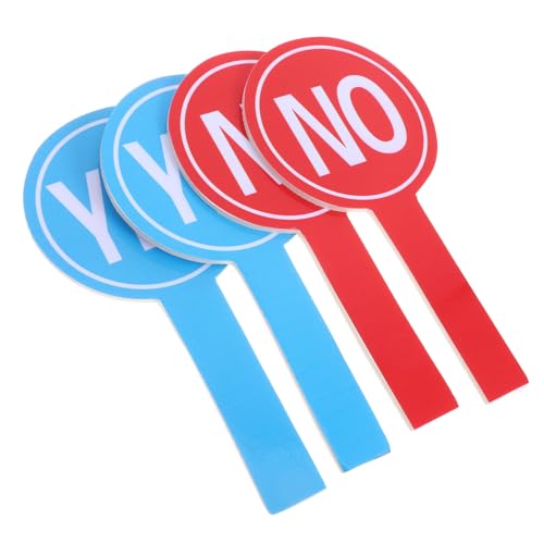 CIYODO Wiederverwendbares Handheld Abstimmungspaddel Ja Nein Schild 30X15Cm Klassenzimmer Bewertungsbrett Für Schulveranstaltungen Und Unterrichtsmaterialien
