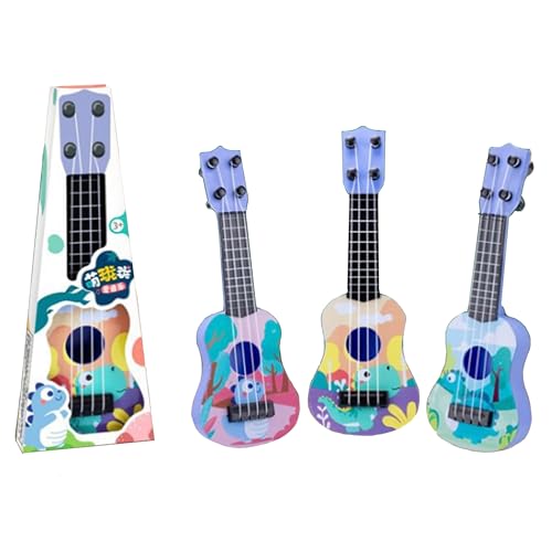 Ukulele per bambini da 25,2 cm, 1 mini chitarra simulazione per bambini, 4 corde regolabili, chitarra per bambini di...