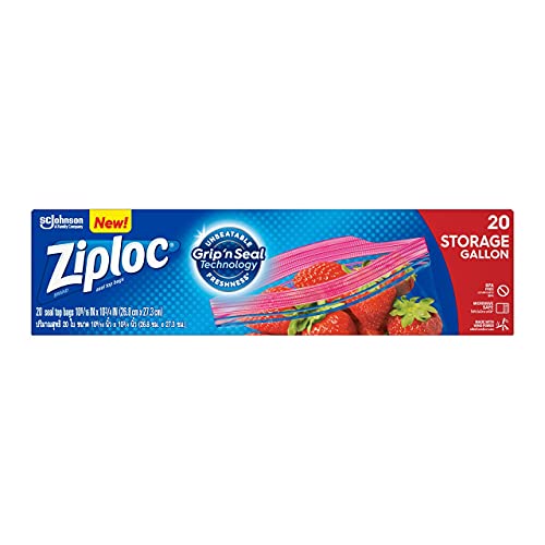 Ziploc Storage Gallon Bag 20ct