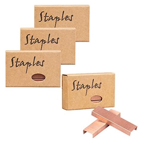 4 Pack Rose Gold Staples Standard Stapler Refill 26/6 Size 3800 Staples (4 Pack Rose Gold) Cover