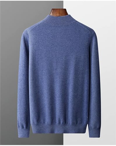 Jegsnoe 100% Goat Cashmere Sweater Men's Half Turtleneck Pullover Autumn Winter Long Sleeve Knitwear2