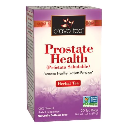 Bravo Tea Prostate Health Herbal Tea Caffeine Free, 20 Tea Bags, 6 Count