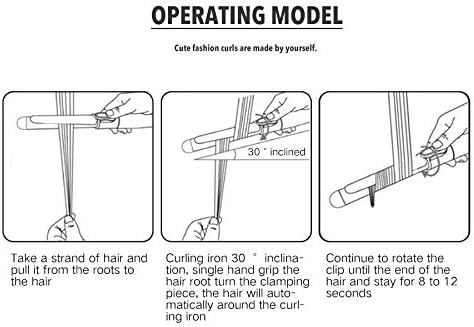Curling Iron Professional Curling Iron Ceramic Curling Wand Roller Beauty Styling Tools with LCD Display Hair Curler