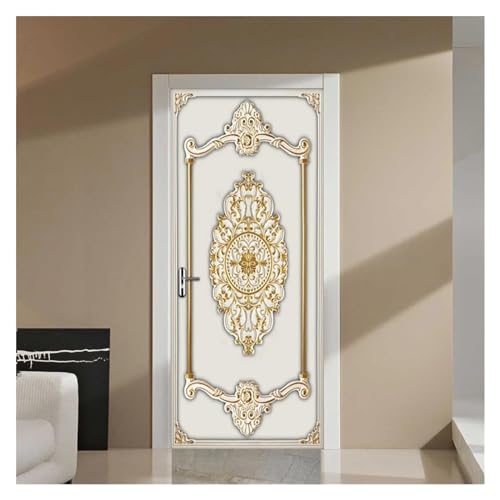 Autocollant de porte PVC fleuri pour masquer les imperfections de mur - 3