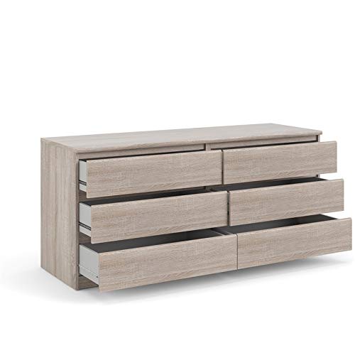 Tvilum 6-Drawer Double Dresser (Truffle) #TOP5